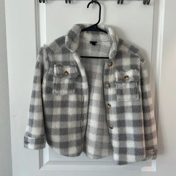 Art Class Plaid Shacket - Girls S 6/6X - Picture 1 of 5